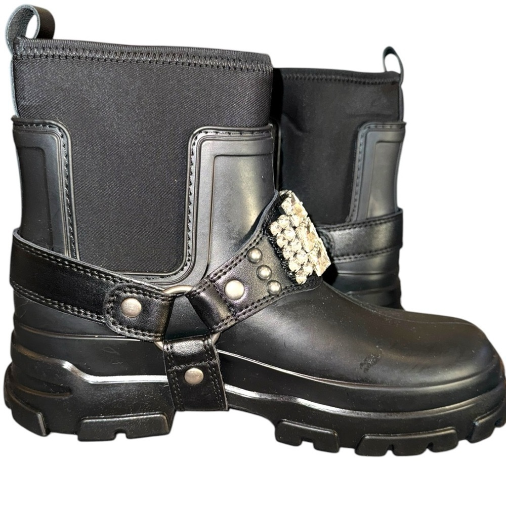 New KARL LAGERFELD - Rami Lug Sole Ankle Boots Size 8 - Picture 4 of 11